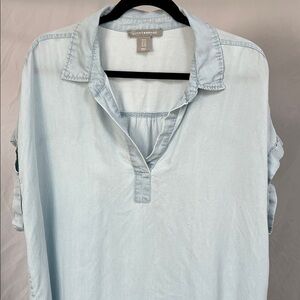 Soft Blue Shirt Dress tunic